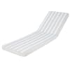 Matelas pour bain de soleil rayé gris et blanc